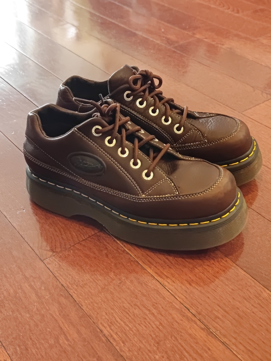 Dr. Martens Shoes - Dr. Martens Buzz 51 Chunky Platform Shoes Dark Brown Leather Women’s US 8
